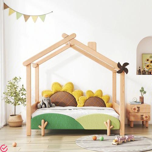 快乐生活：创意木制儿童床