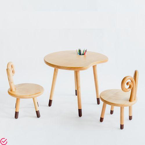 快乐的家居乐园-木质儿童桌椅套装