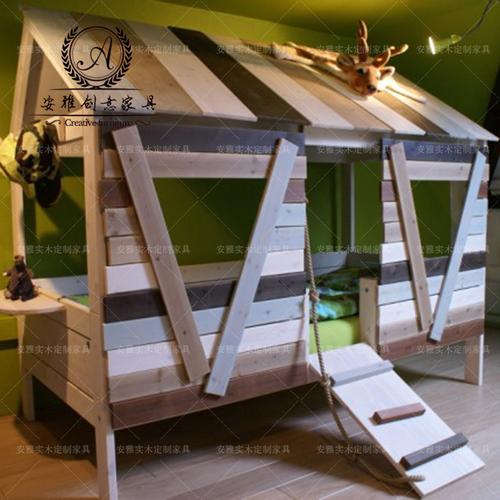 创意家具产品：梦幻木制天空床
