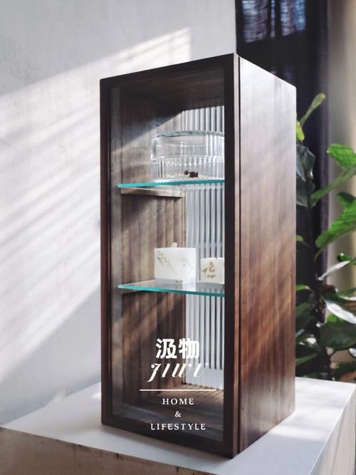 创新家具产品：木玻璃混搭艺术收纳柜