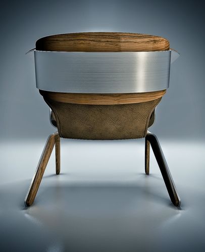 创新家具：时尚木制与金属结合的工艺品