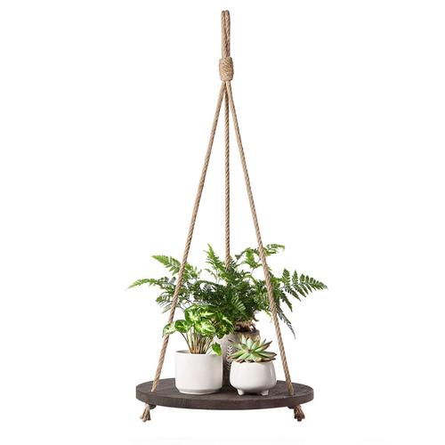 创意家具：自然之美系列——木制悬挂花盆架