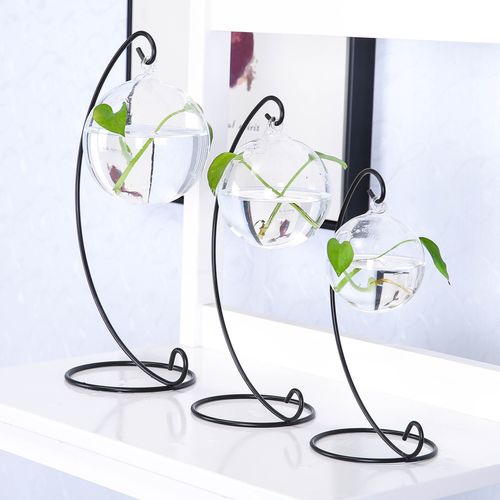 创新家具产品：艺术玻璃悬挂花盆