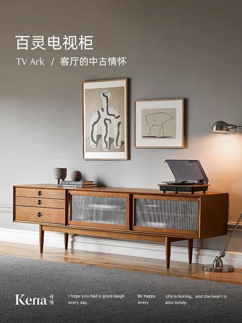 创新家具产品：天鹅绒复古风电视柜