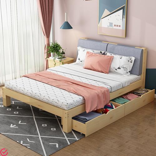 欢乐木制床架-打造温馨卧室空间