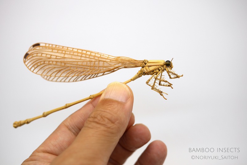 日本手工艺人Noriyuki Saitoh用竹子创造出逼真的昆虫模型