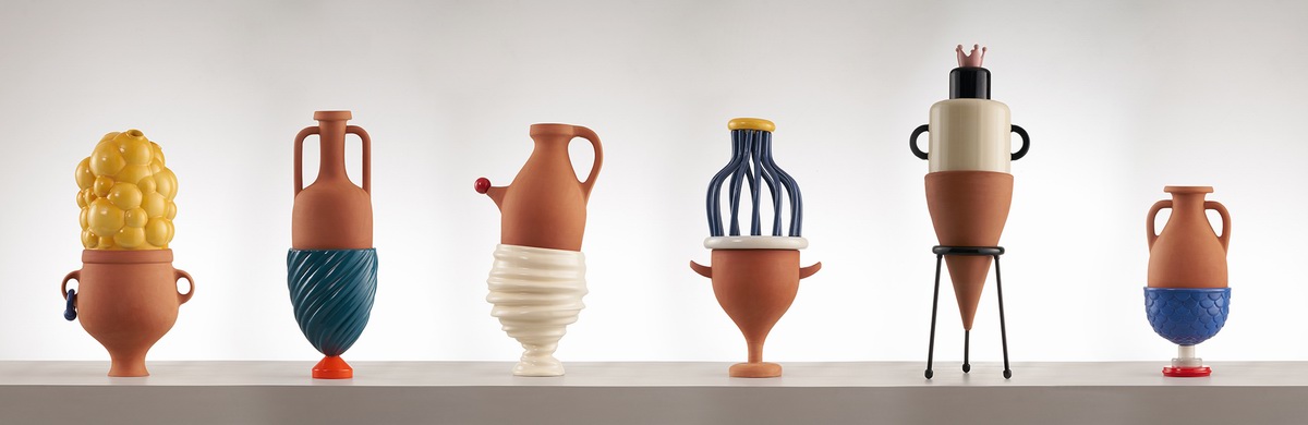 设计师Tal Batit用拟人手法创作了一套憨态可掬的花瓶Hybrids